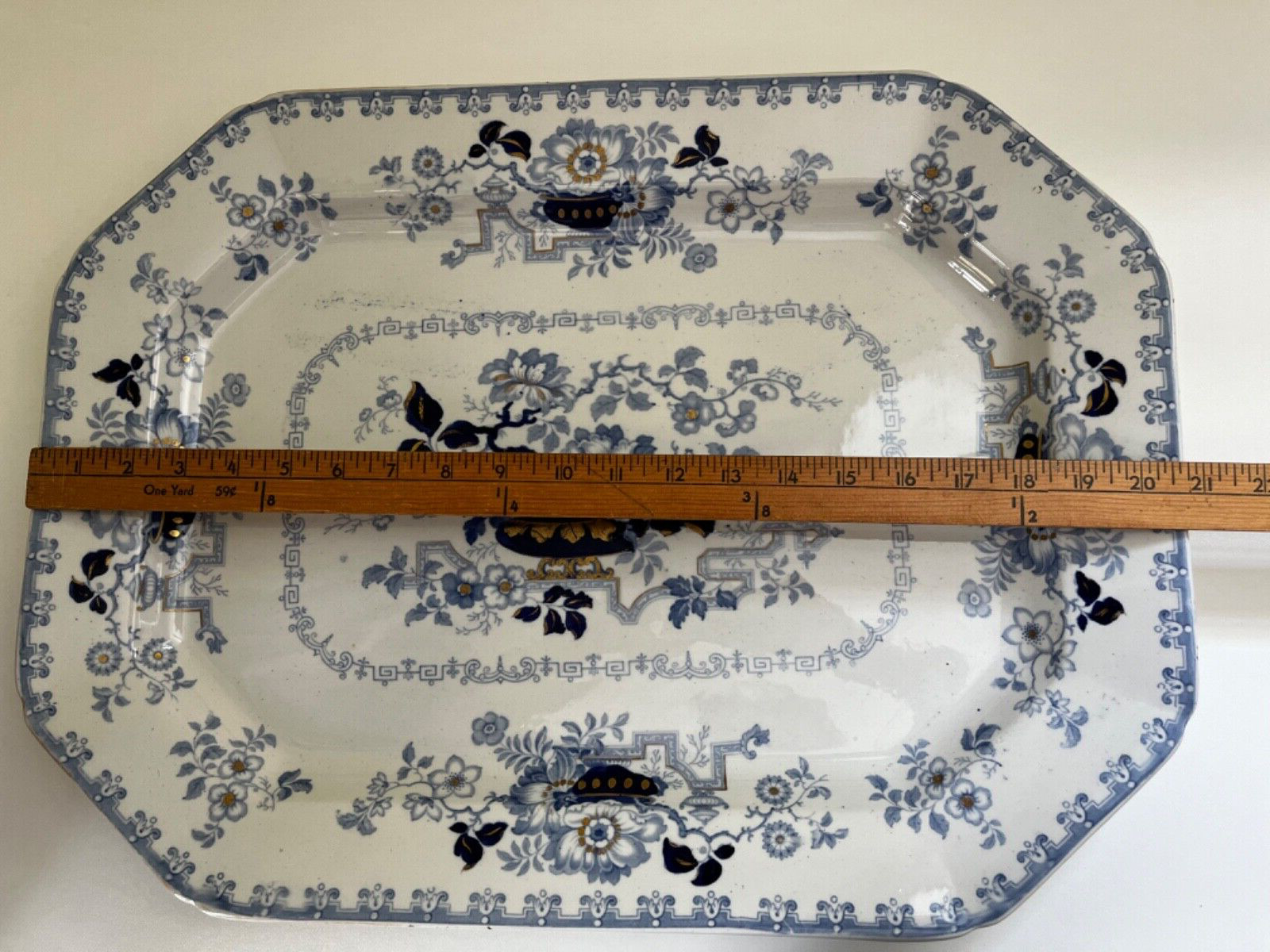 Gorgeous Antique – Nankin Jar Ironstone Platter – Staffordshire, England – 20.5”