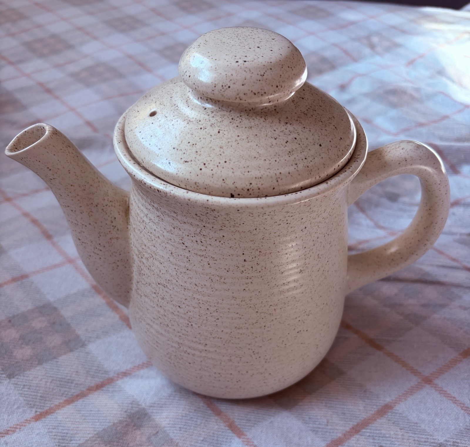 Vintage Churchill England Homespun Speckled Stoneware Teapot WITH LID