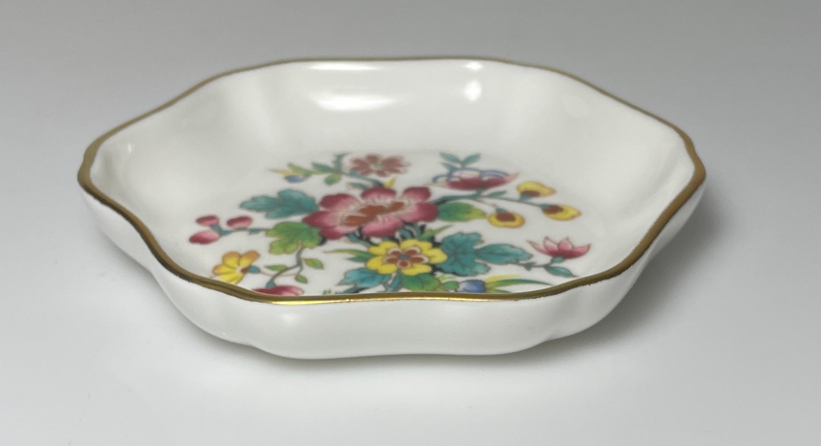 Coalport Ming Rose Hexagonal Tray 3 3/4″