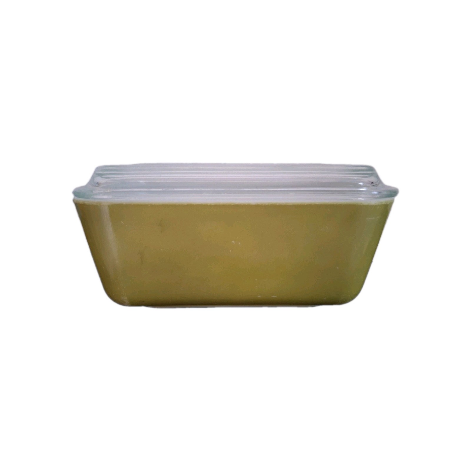 Vintage Pyrex Green Rectangle Dish #0502 | 1-1/2 PT. | with Lid