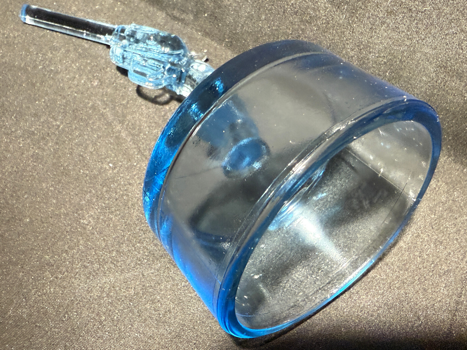 Blue Vaseline glass Colt Revolver pistol uranium single action army gun western