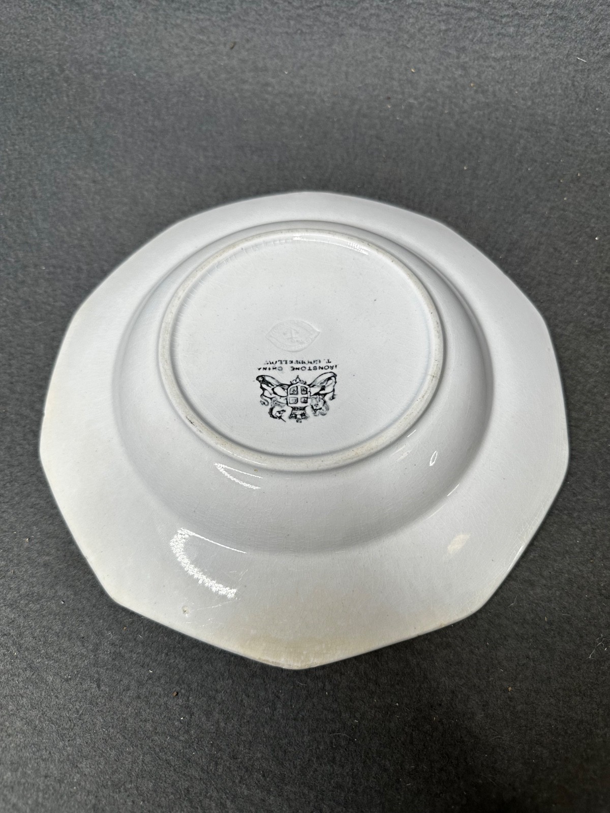 Antique Small White Ironstone T.G. 9.25” Plate Dish