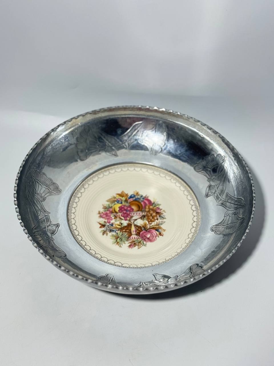 Triumph Limoges Imperial Victorian Serving Platter – Farberware Insert, USA 1940
