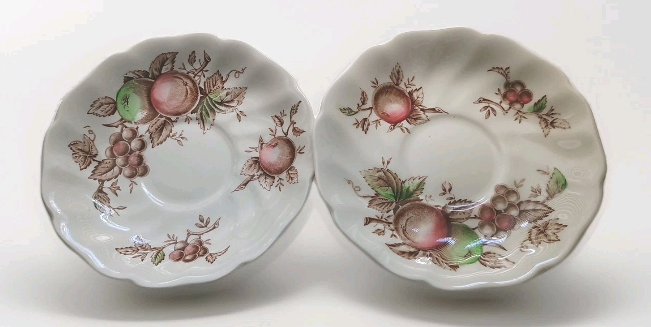 2 Tea Cups & Saucers By Johnson Bros England Harvest Time