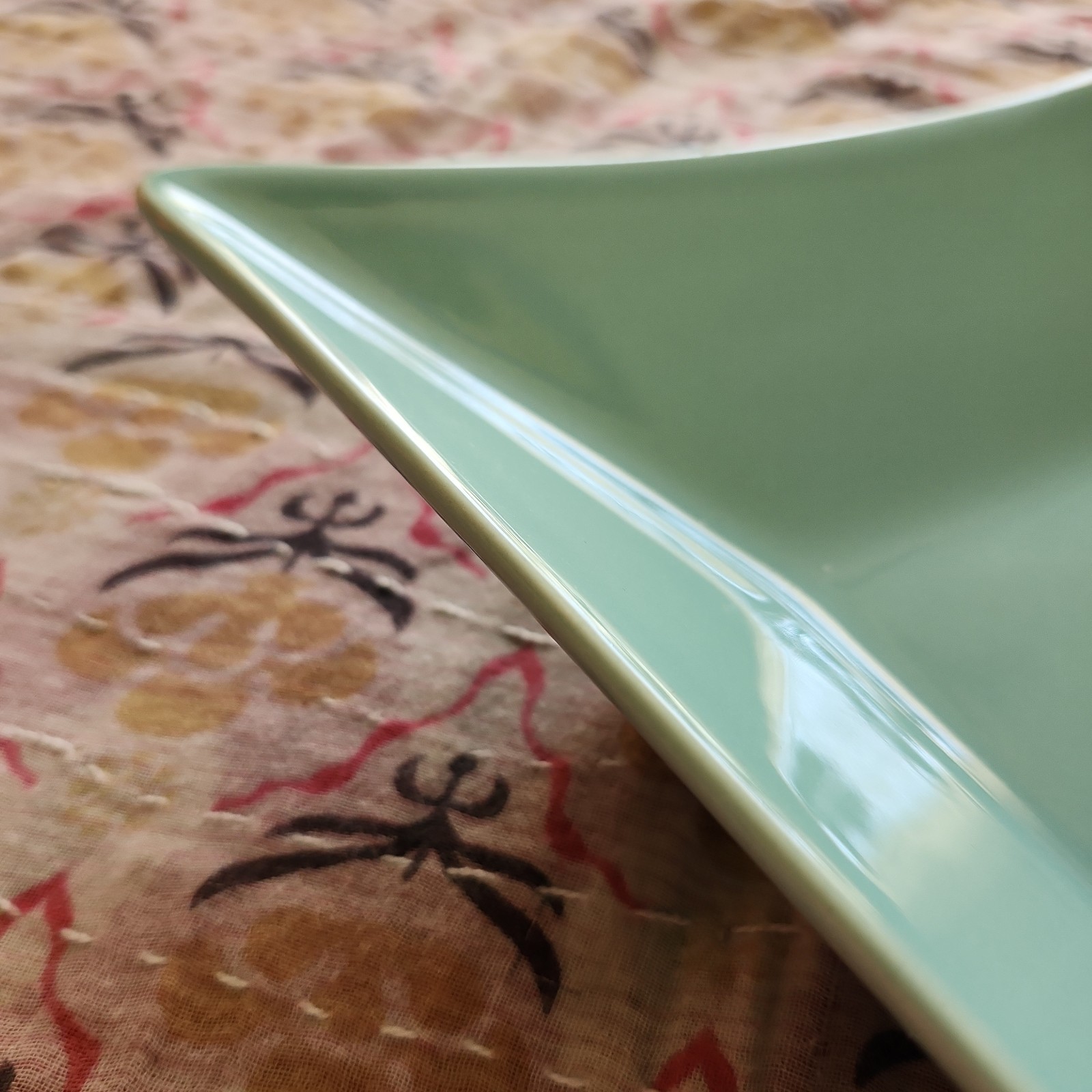 PP Home Portugal Aqua Rectangular Serving Platter Tray 15.5″ Modern Ceramic