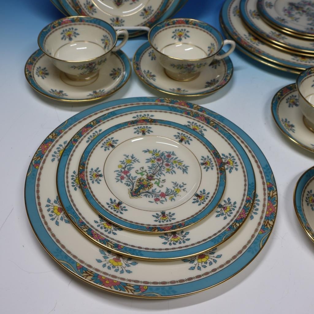 Lenox China – Blue Tree – 4 Place Settings – 20 Pieces – Plates/Cup/Saucer