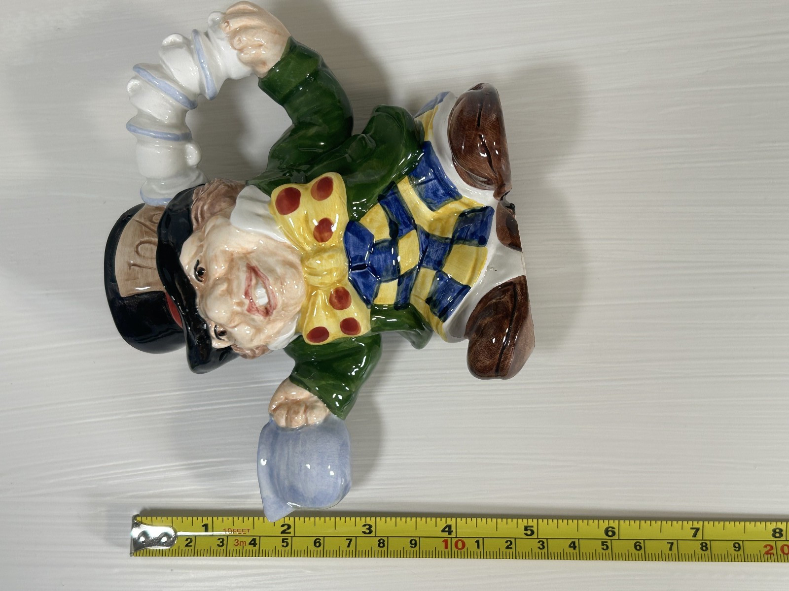 Fitz & Floyd Mad Hatter Creamer Pitcher 1992 Alice in Wonderland Chip