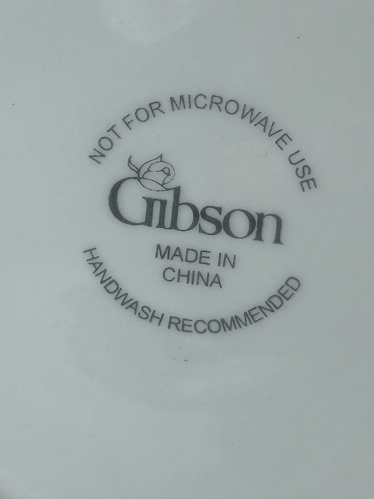 2 Gibson Housewares Plates White With Silver Trim 7.75in Replacements Vintage