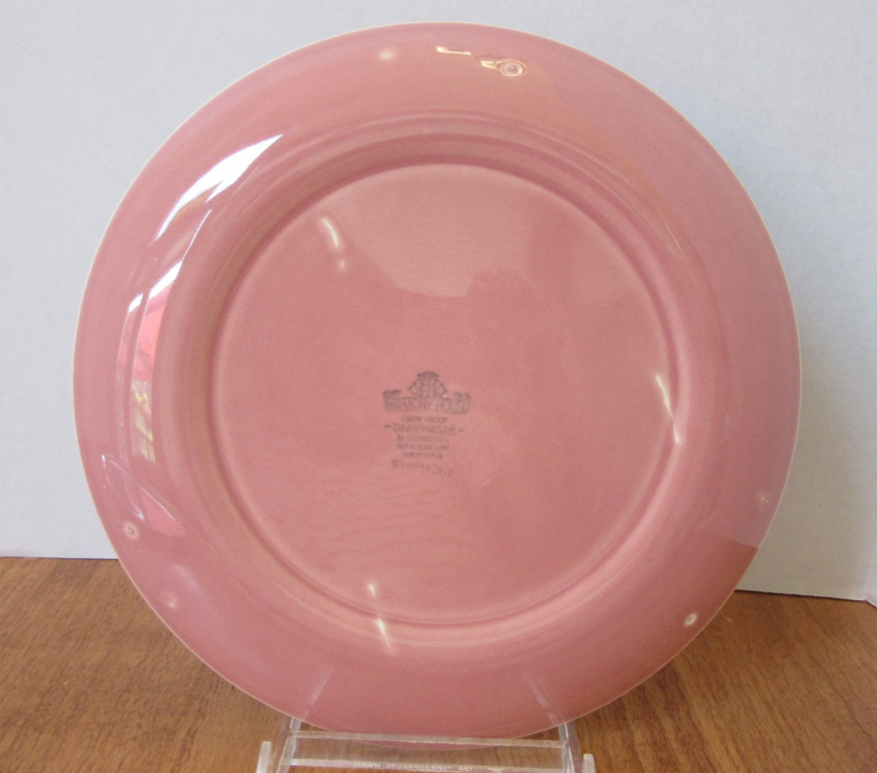 2-Vintage 1950’s Sears HARMONY HOUSE SYMPHONY 9 1/4 ” Luncheon Plates PINK AQUA
