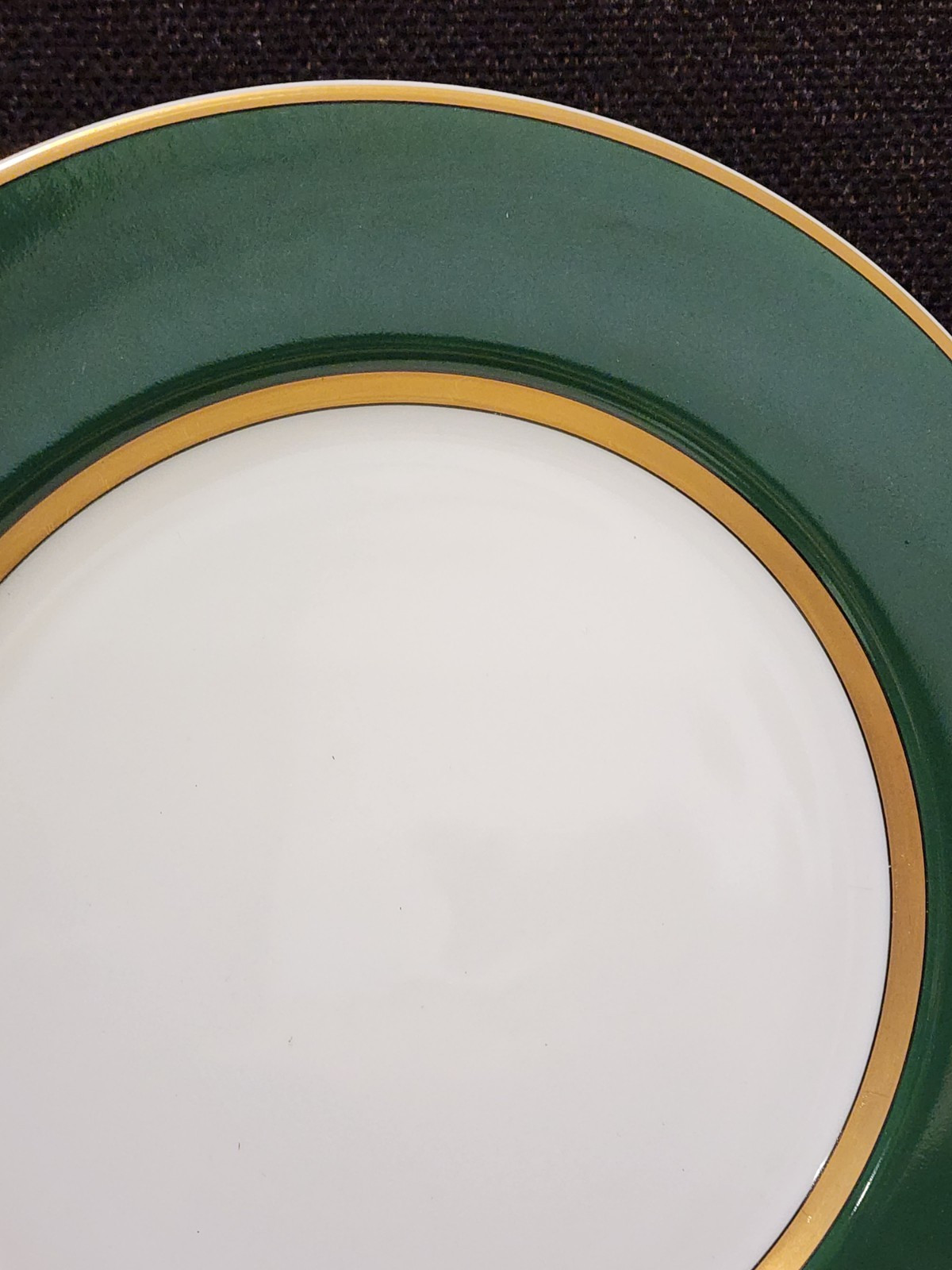 1- Vintage 1978 Fitz & Floyd Renaissance Dark Green 10 1/4″ Dinner Plate