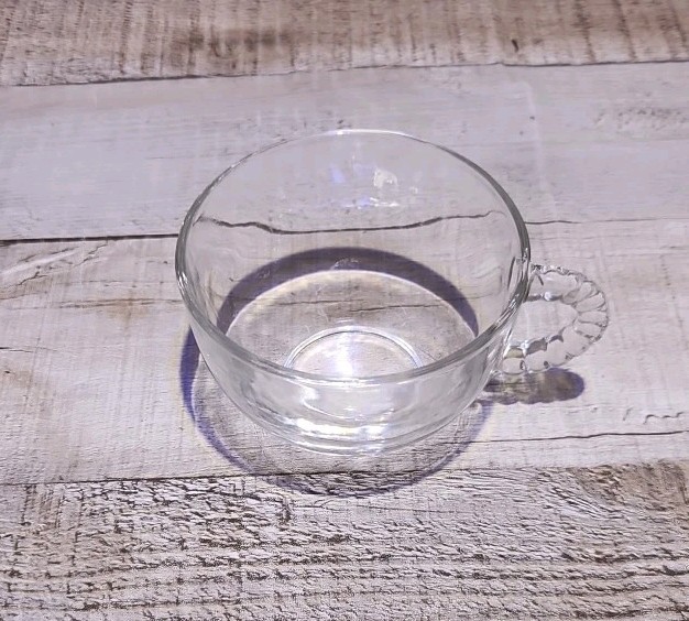 Set Of 4 Vintage Homestead Snack Plates & Cups Federal Glass In Original Box