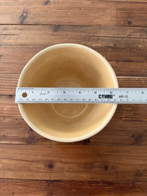 Stoneware Bowls: Blue & White Roseville: Pink & Ivory No Brand Name