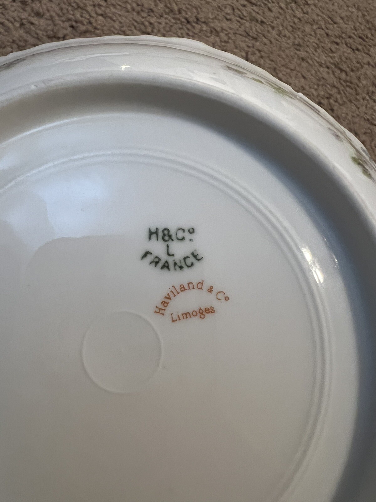 Antique RARE Haviland & Co France 8”x 7.25” Bowl Limoges Schleiger 57F China