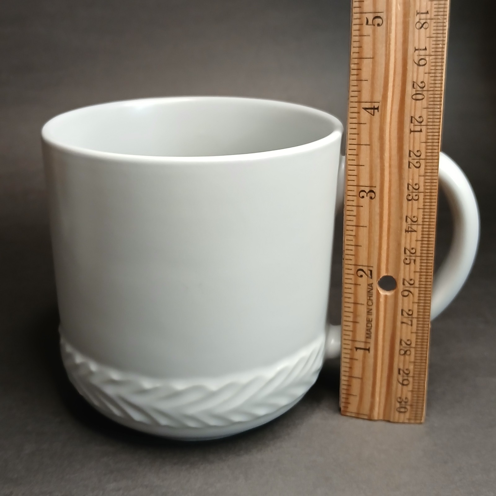 Bee & Willow Ashville Vine Matte Gray Set Of Two Mugs 15 oz. Bed Bath & Beyond