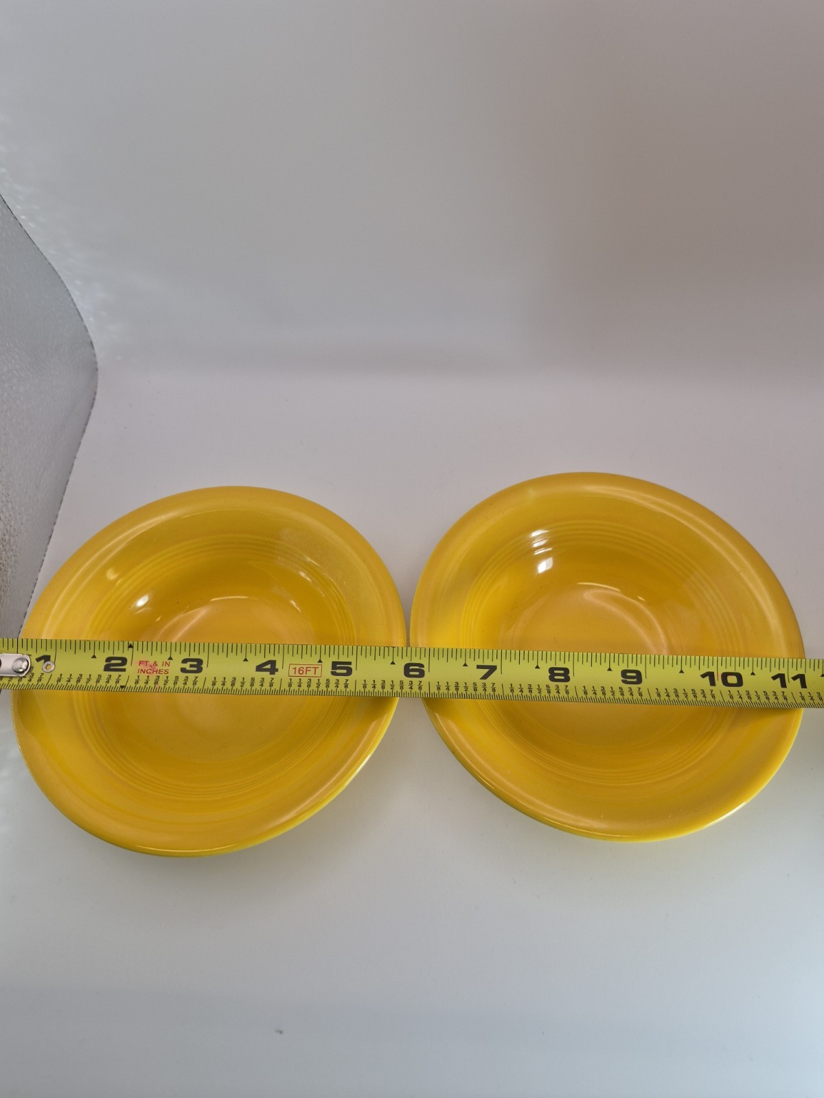 4 Vintage Ceramic Primary Stoneware Bowls Unmarked ~Cobalt Blue ~Green ~Yellow