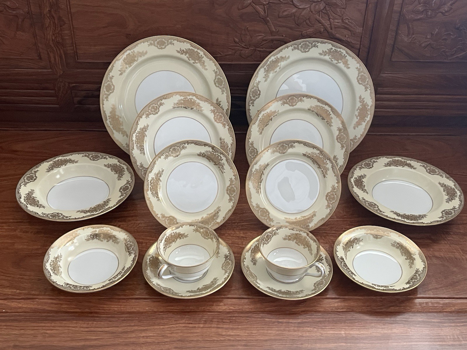 14 Pieces Vintage Noritake Fine China Set For 2 Made In Occupied Japan