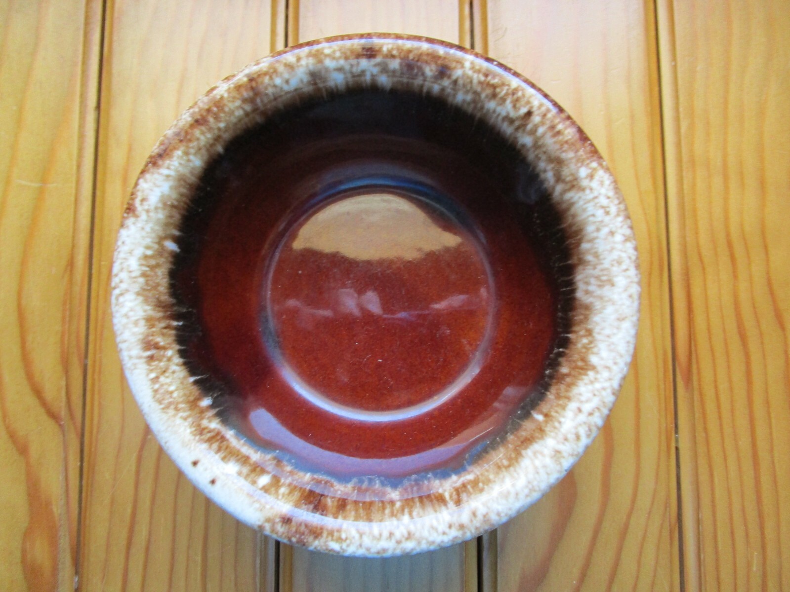 VINTAGE BROWN DRIP OVEN PROOF USA HULL 5.1/4″ WIDE X 2 1/8 IN TALL BOWL