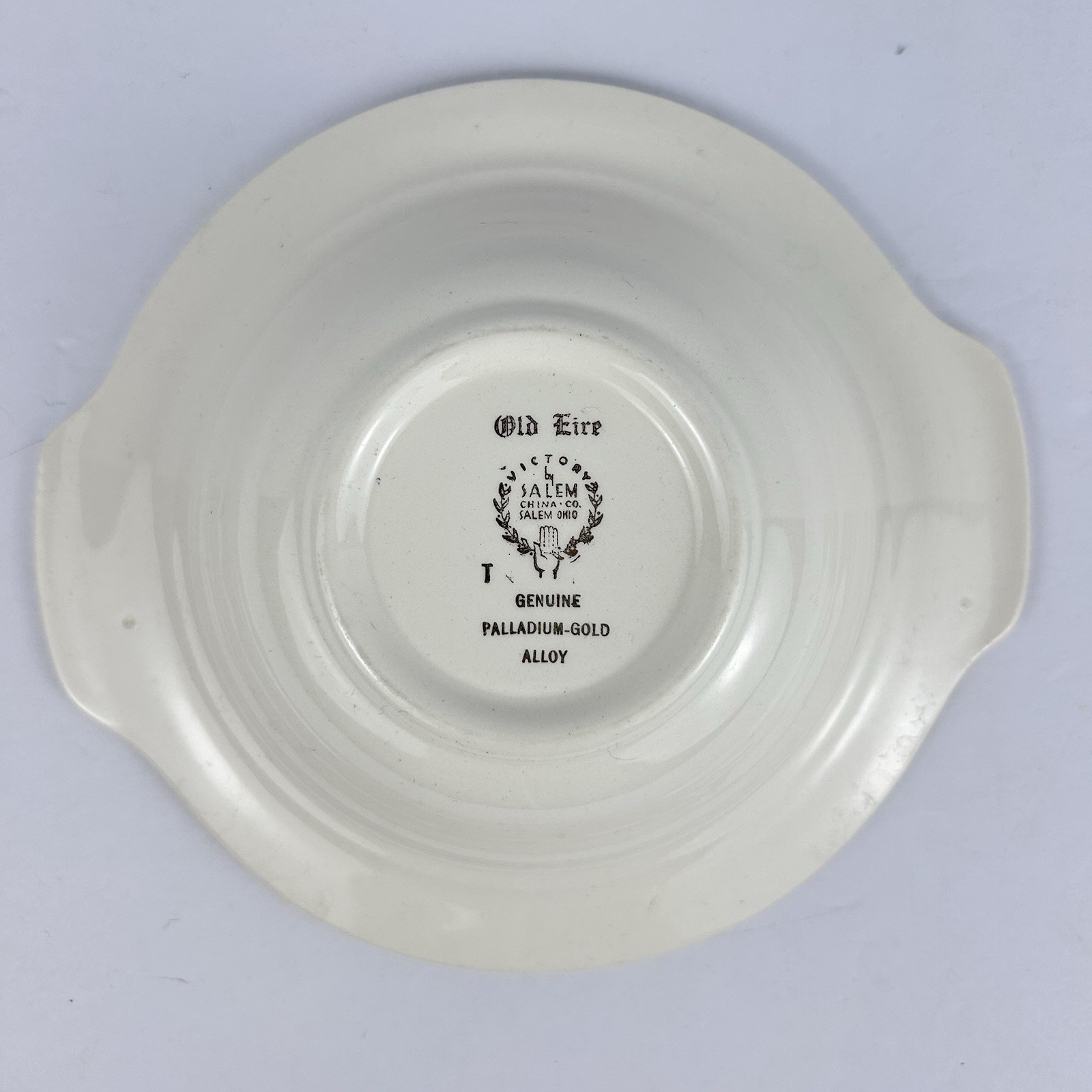 Old Eire Victory By Salem Palladium Gold Alloy Countryside Village Bowl LOT OF 2