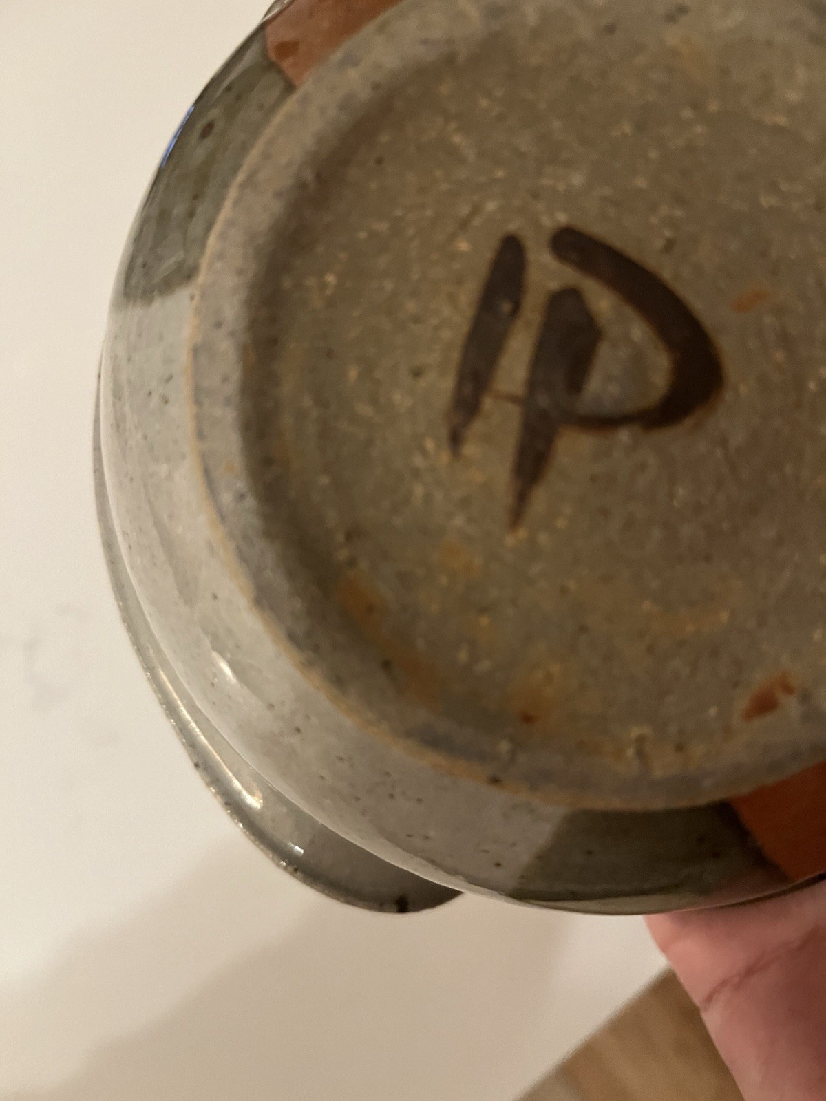 Hanselmann Stoneware Pottery Bowl 6 1/4” Wide