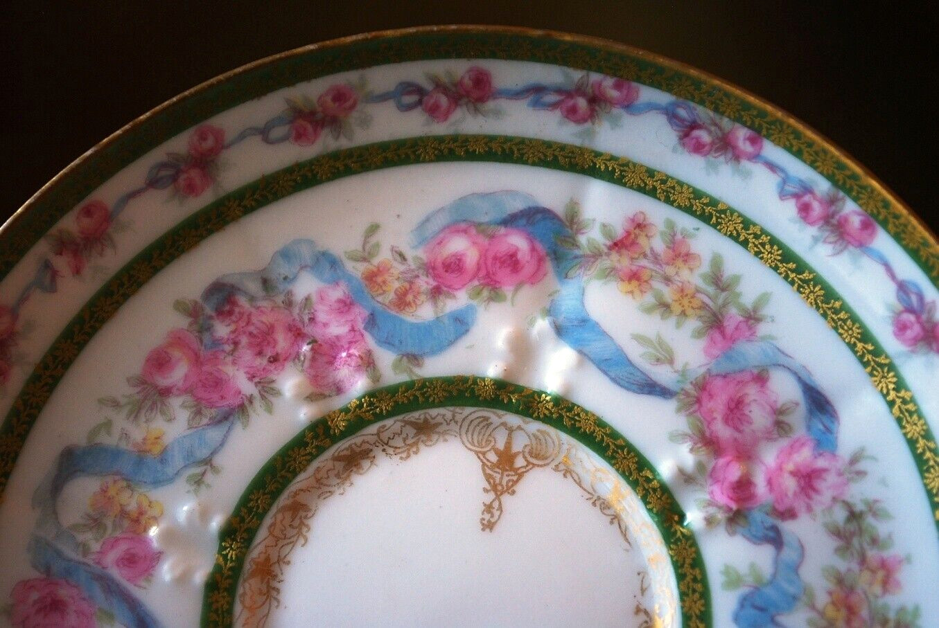 HAVILAND LIMOGES Antique Set CHARLES FIELD Chocolate Pot/ 2 Cups 1 Saucer FRANCE