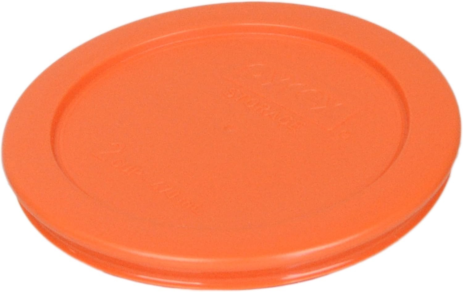 7200-PC Round 2 Cup Orange Storage Lid for Glass Bowls – Genuine Lids – 4 Pa…