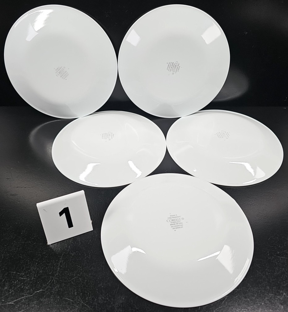 15 Corelle Classic Cafe Black Bread Plates Set Corning Livingware Rings Dish Lot