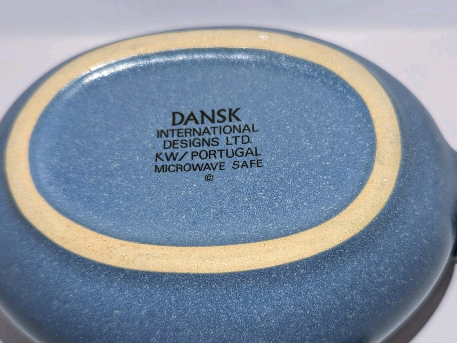 Vtg Dansk Mesa Sky Blue Gravy Boat Pitcher Server & Underplate Nice Condition