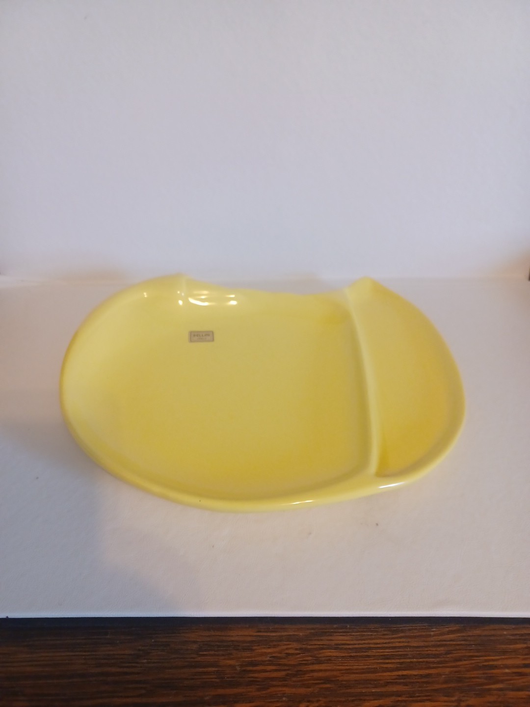 Vtg Yellow Bellini Food Platter Made In Italy With Original Sticker. See Picture