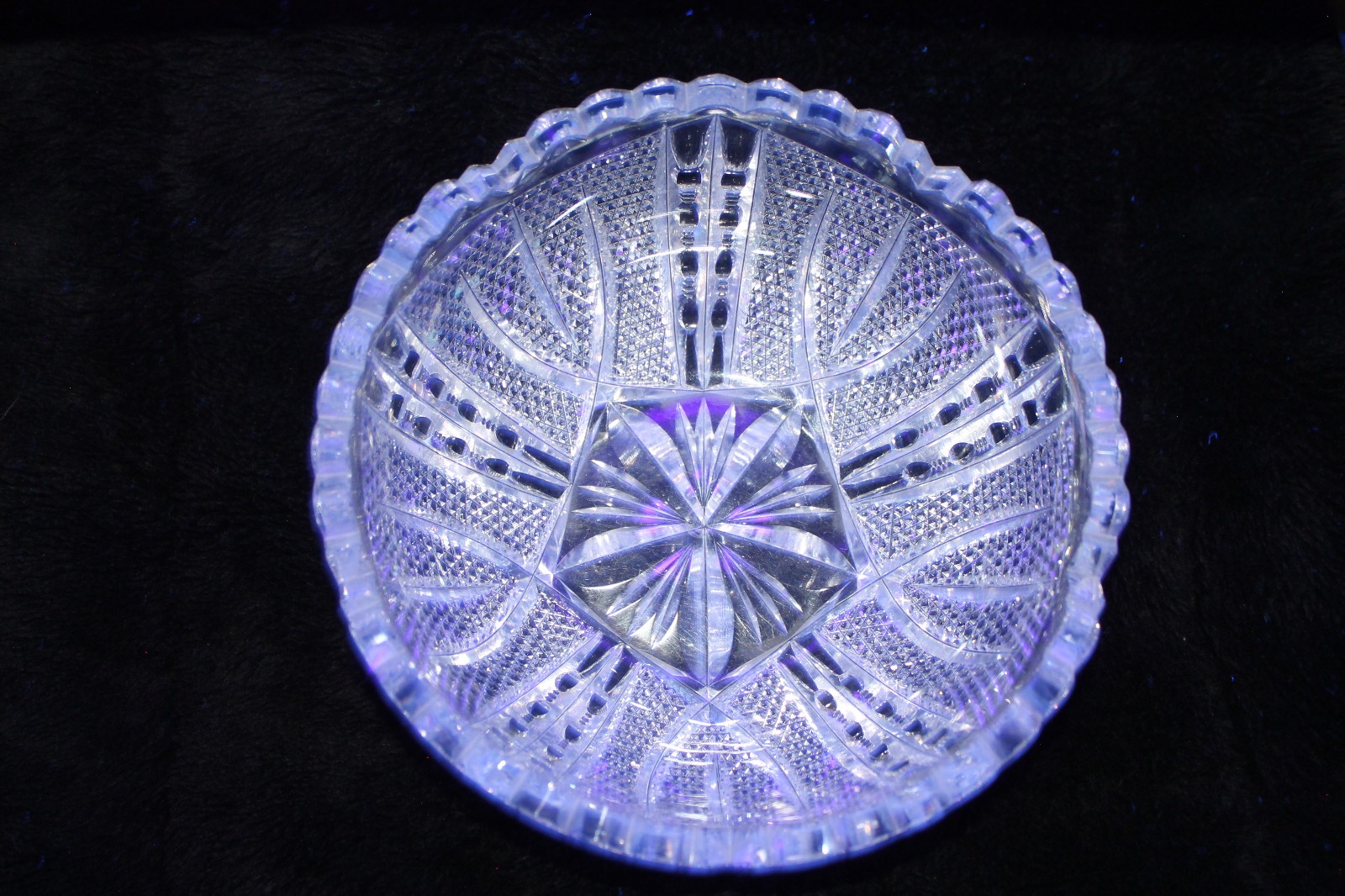 American Brilliant Signed Libbey No. 496 Cut Glass Bowl in “Victor” c. 1905-1910