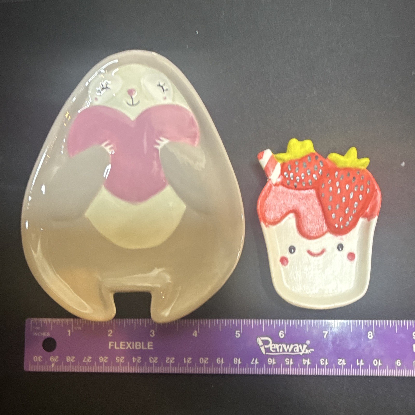 Holiday Home Love Wins Ceramic Tray With Bonus Companion Strawberry Treat Tray