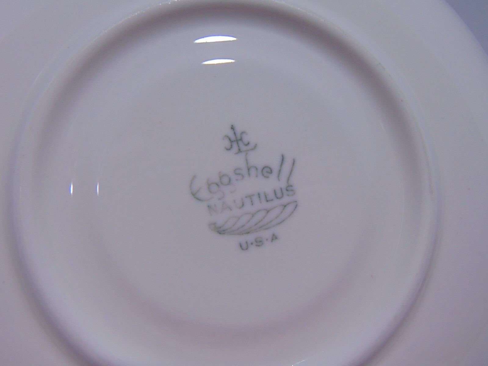 HLC Eggshell Nautilus Petit Point Saucer Homer Laughlin (D) 1936-1958
