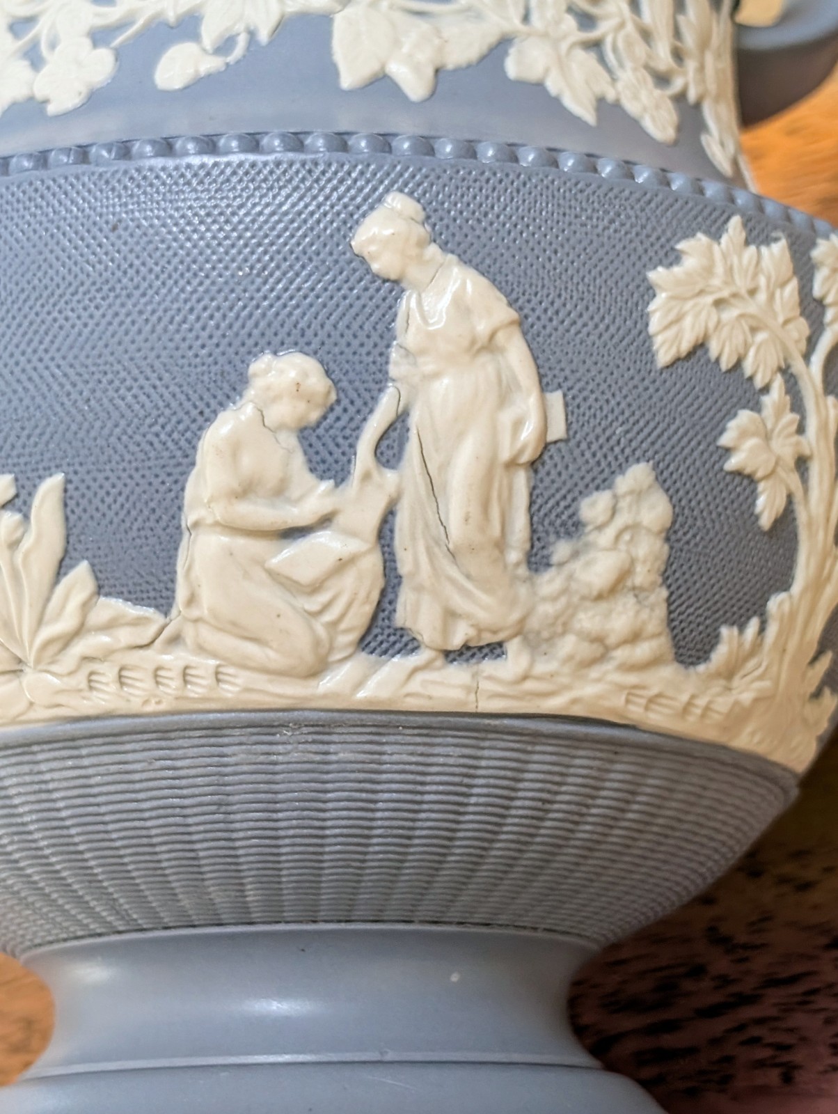 ⭐Antique Pitcher Staffordshire Chrysanthemum Factory stoneware Jug Neoclassical