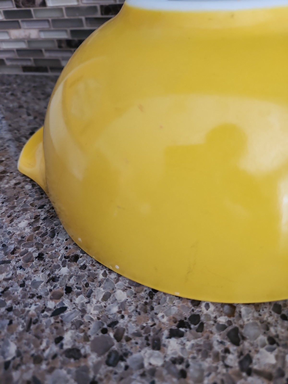 Vintage PYREX Daisy Yellow Cinderella Nesting Mixing bowls #443 & #441