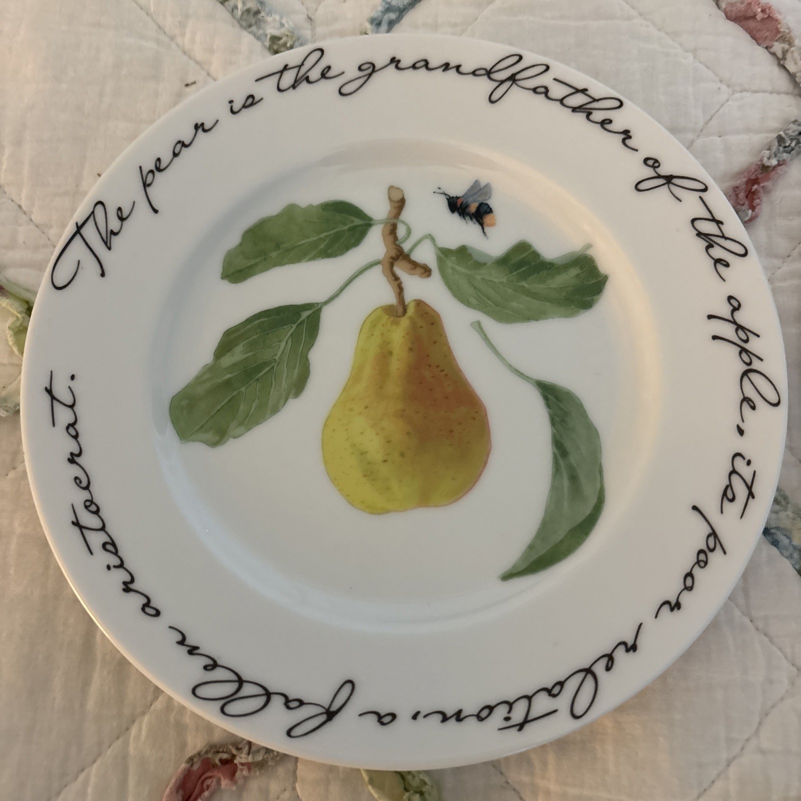 2 Williams Sonoma Orchard Suite Fruit Dessert Snack Or Luncheon Plates ~ 8”