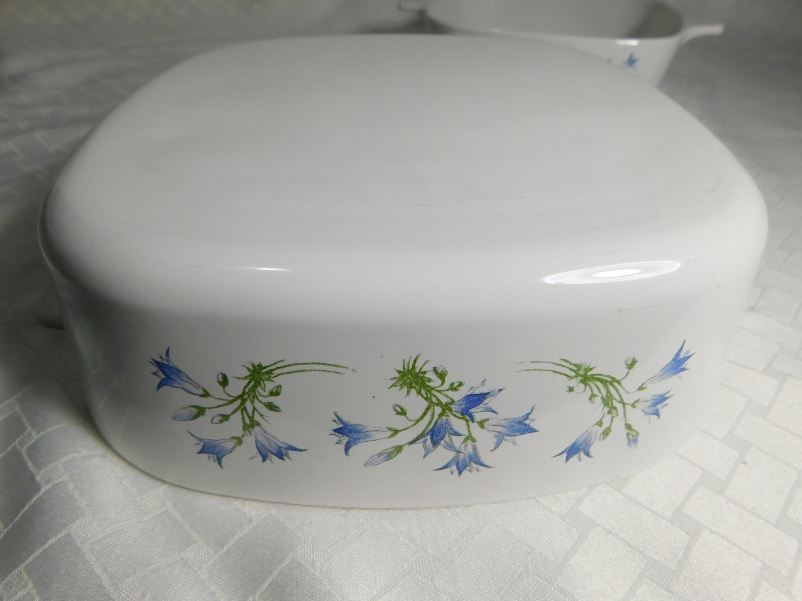 Set of 2 Vintage Corning Blue Dusk Casserole Baking Dishes with Lids, 1L &2L