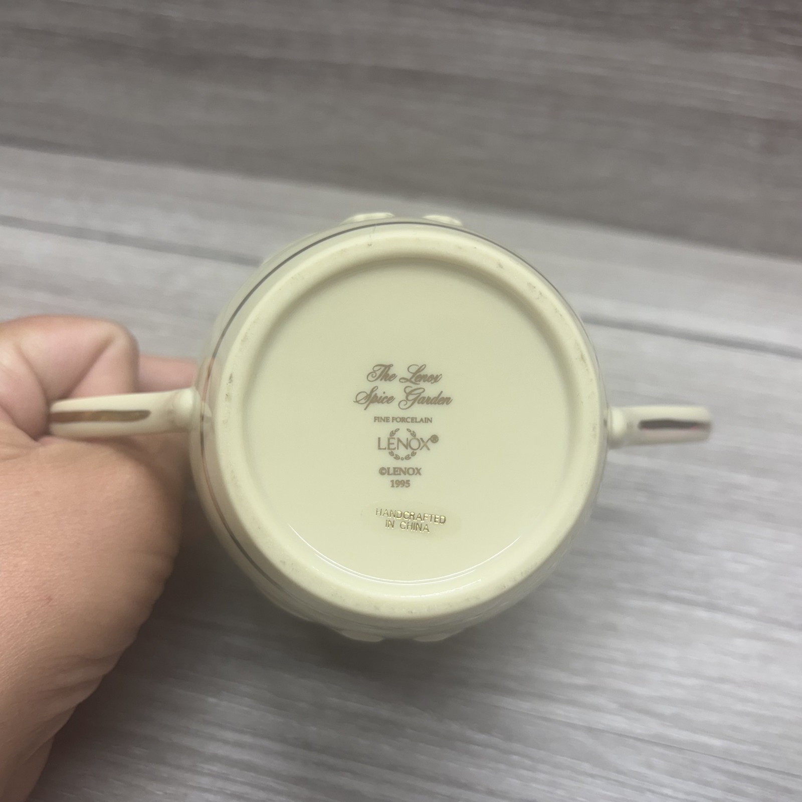 1995 Lenox Spice Garden Creamer & Sugar Bowl with Lid Y0011