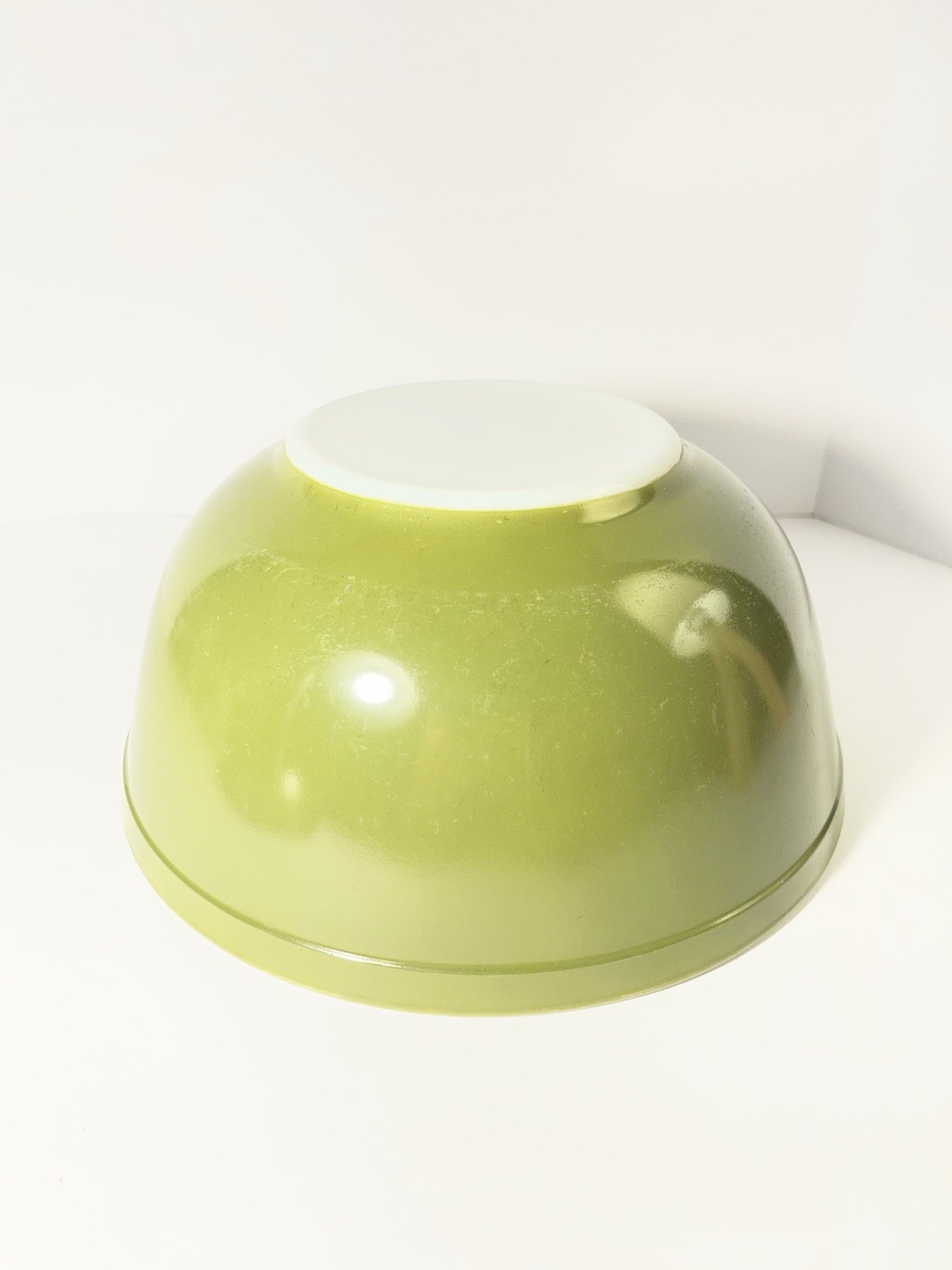 Pyrex 403 Olive Green Avocado Mixing Bowl Vintage 2.5 Quart Ovenware 1970s MCM