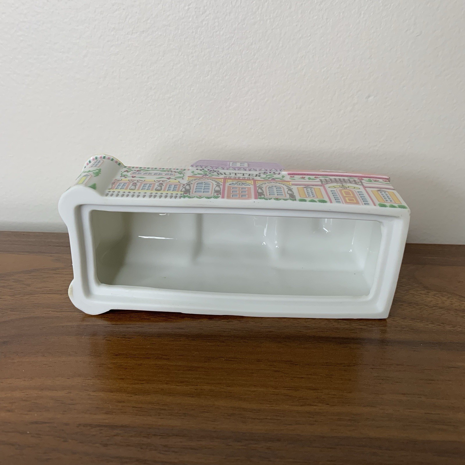 Lenox 1994 Spice Village Butter Dish Victorian Home Design Fine Porcelain