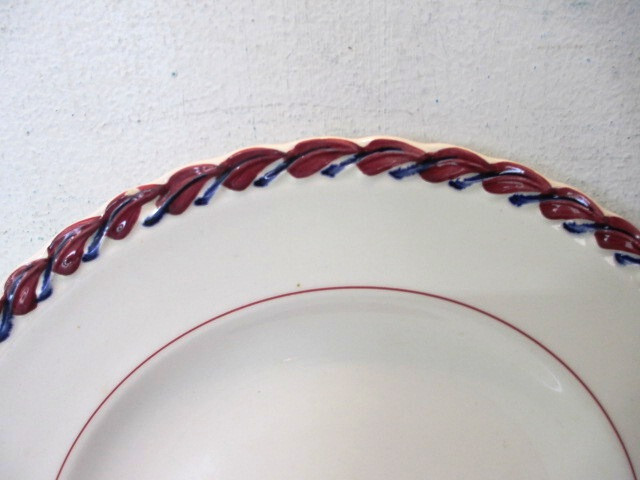 Vintage Mid-Century Set of 4 Vernon Kilns MONTEREY Dinner Plates 10-3/8″