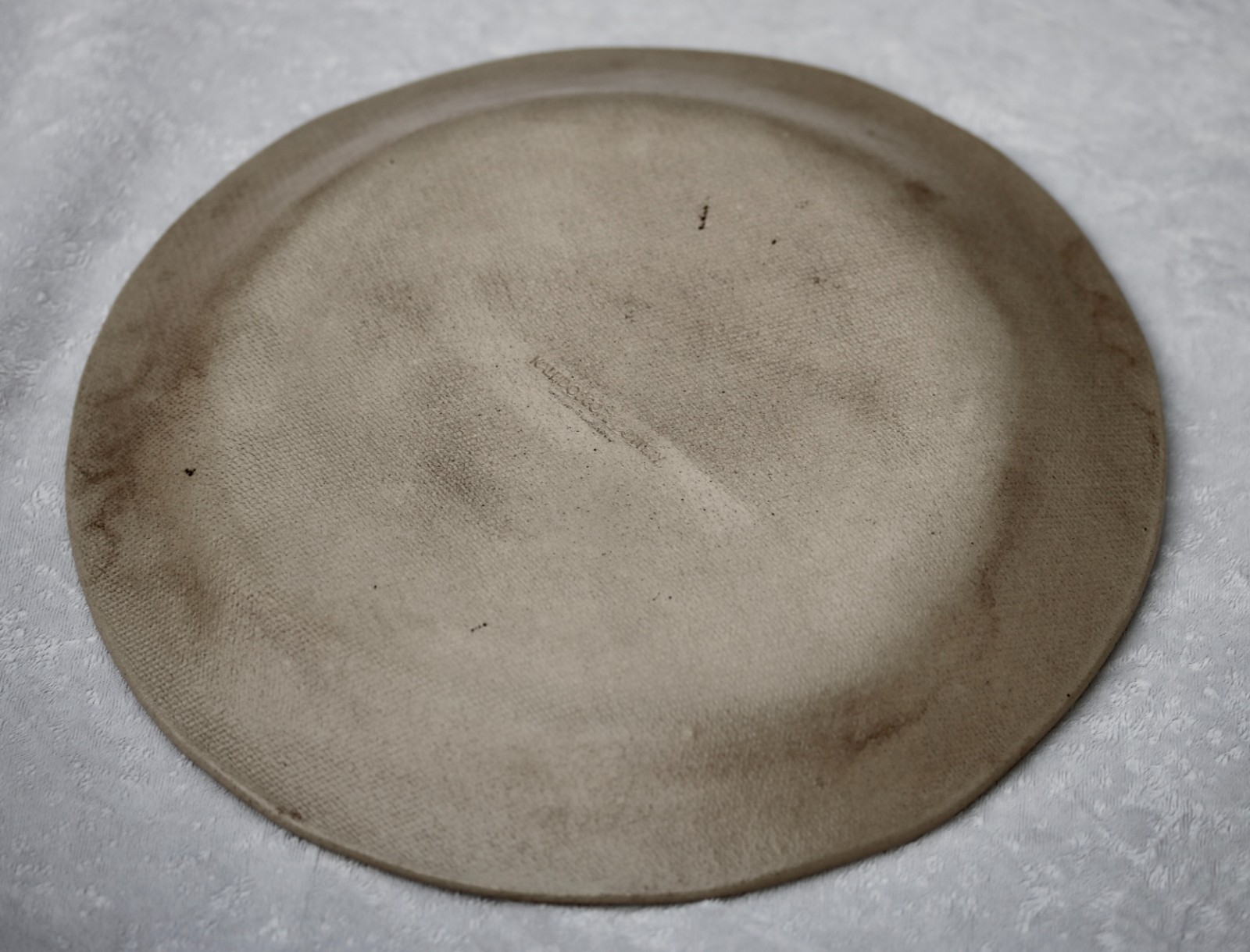 Vintage Kaleidoscope Pottery Oak Leaf Plate 10.25″ Handmade Studio Art USA