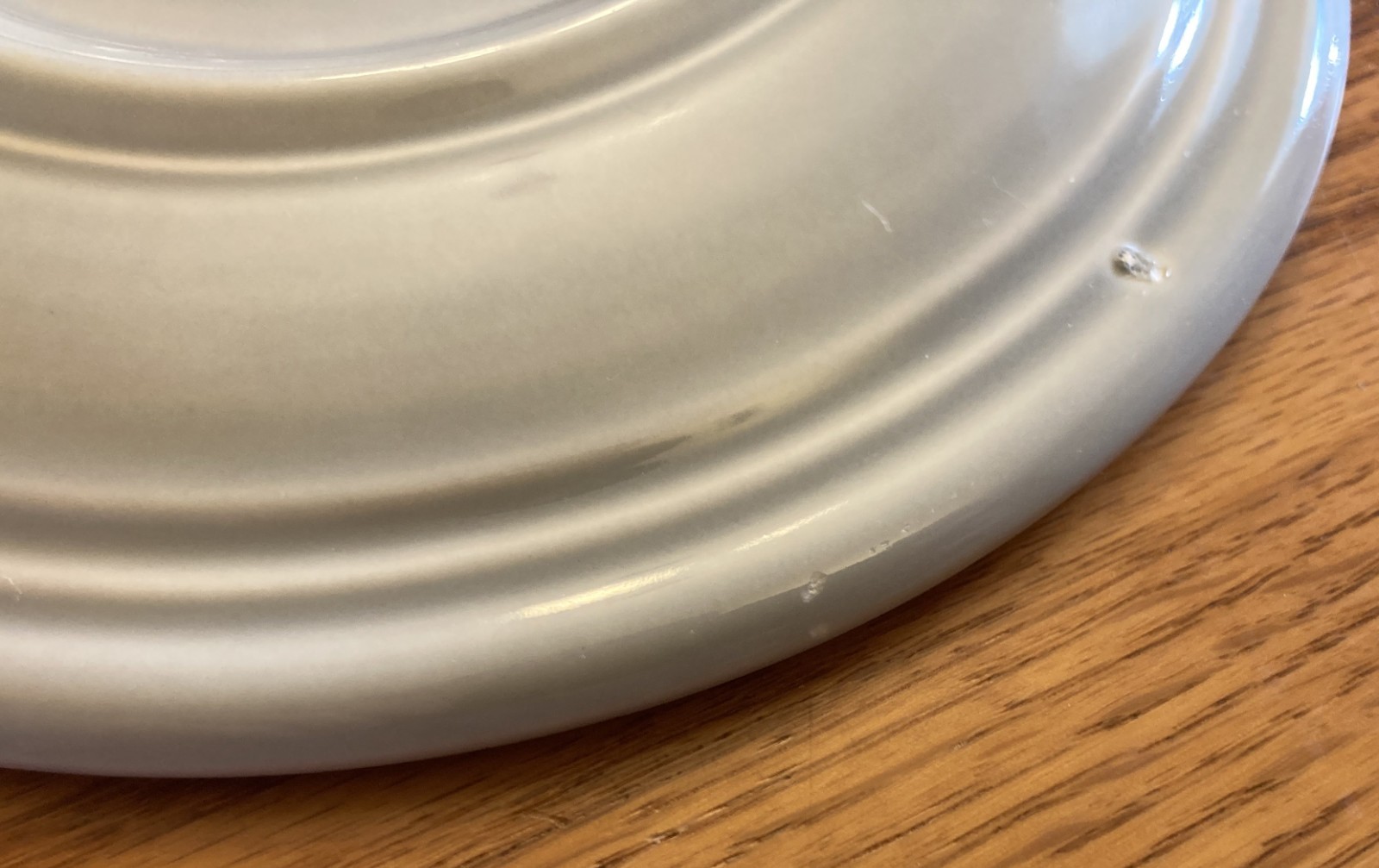 Vintage Fiestaware – 7″ (7 7/16″) salad plate in 1950s gray color (1951-1959)