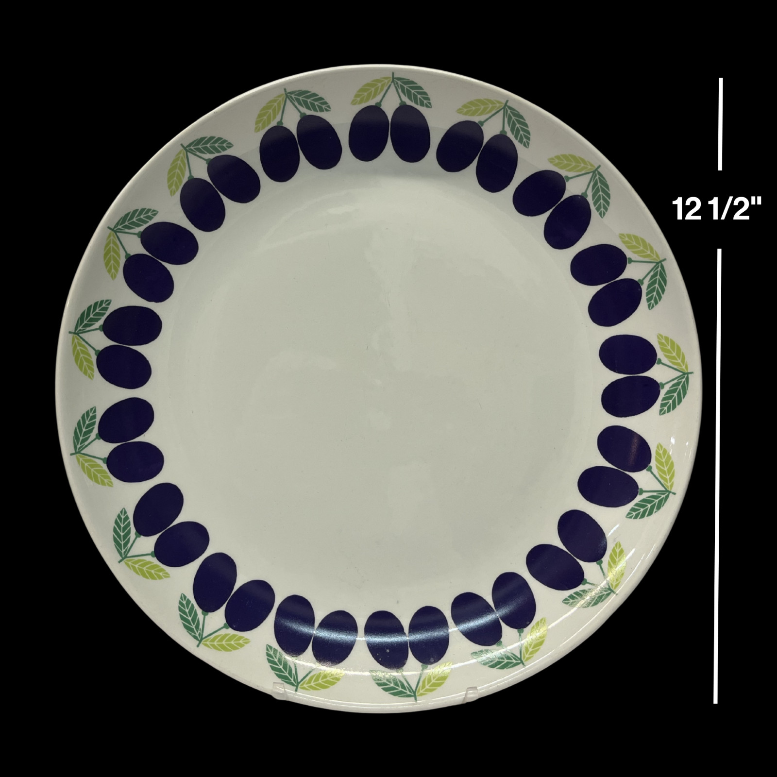 Arabia Pomona “Plum (Luumu)” Platter – 12.5” Vintage Finnish Design