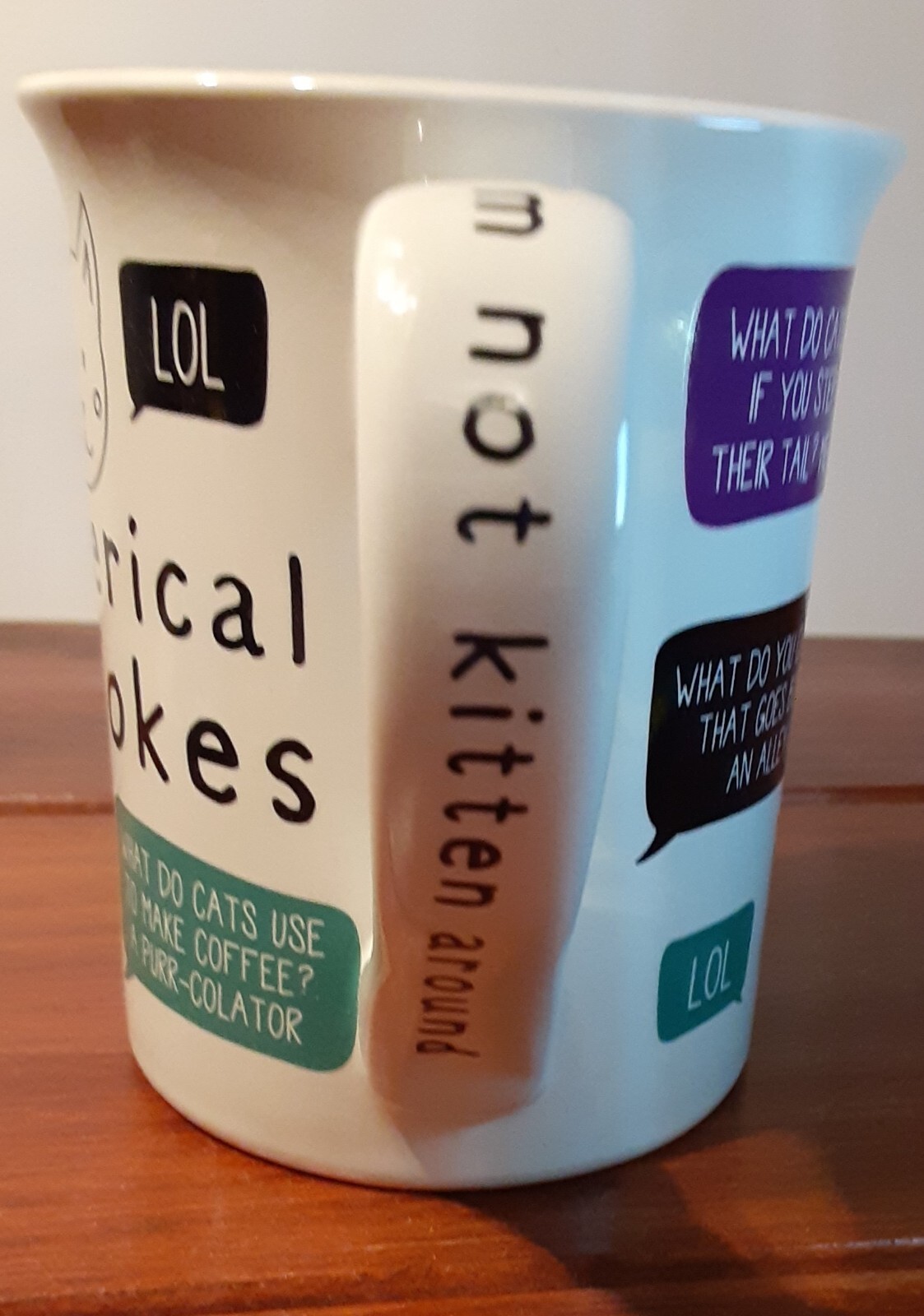 Hiss-terical Cat Joke Mug By Mud – Dishwasher & Microwave Safe 16oz – New