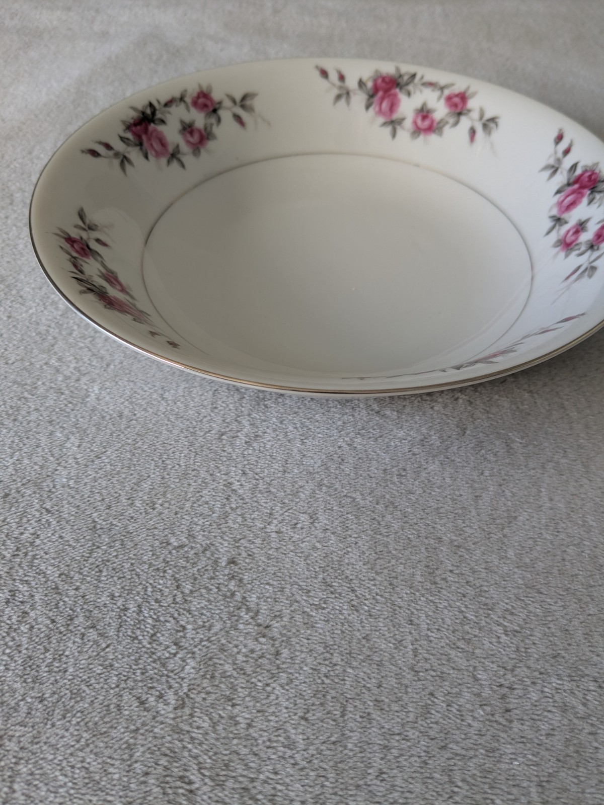 Kyoto Rose Garland Coupe Soup Bowl 7 1/2″ Fine China Made in Japan Total of 8