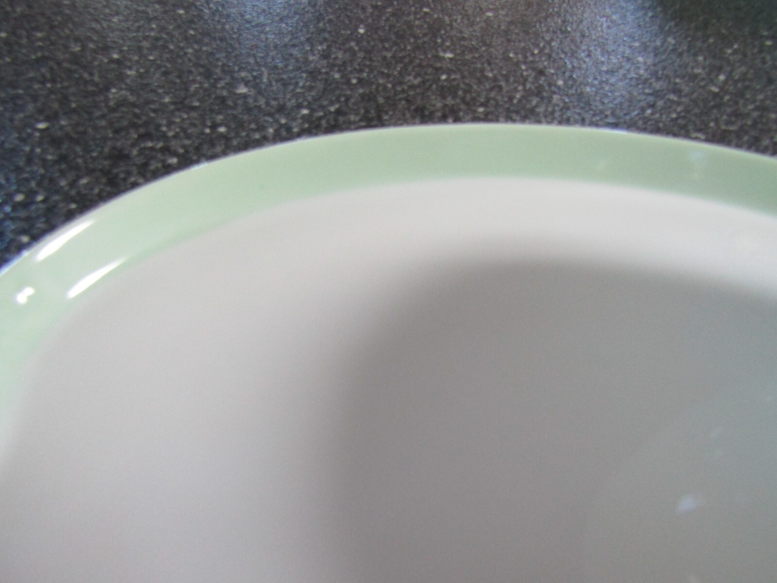 Noritake Green & White Porcelain Asymmetrical Shape Snack Plate & Cup Set