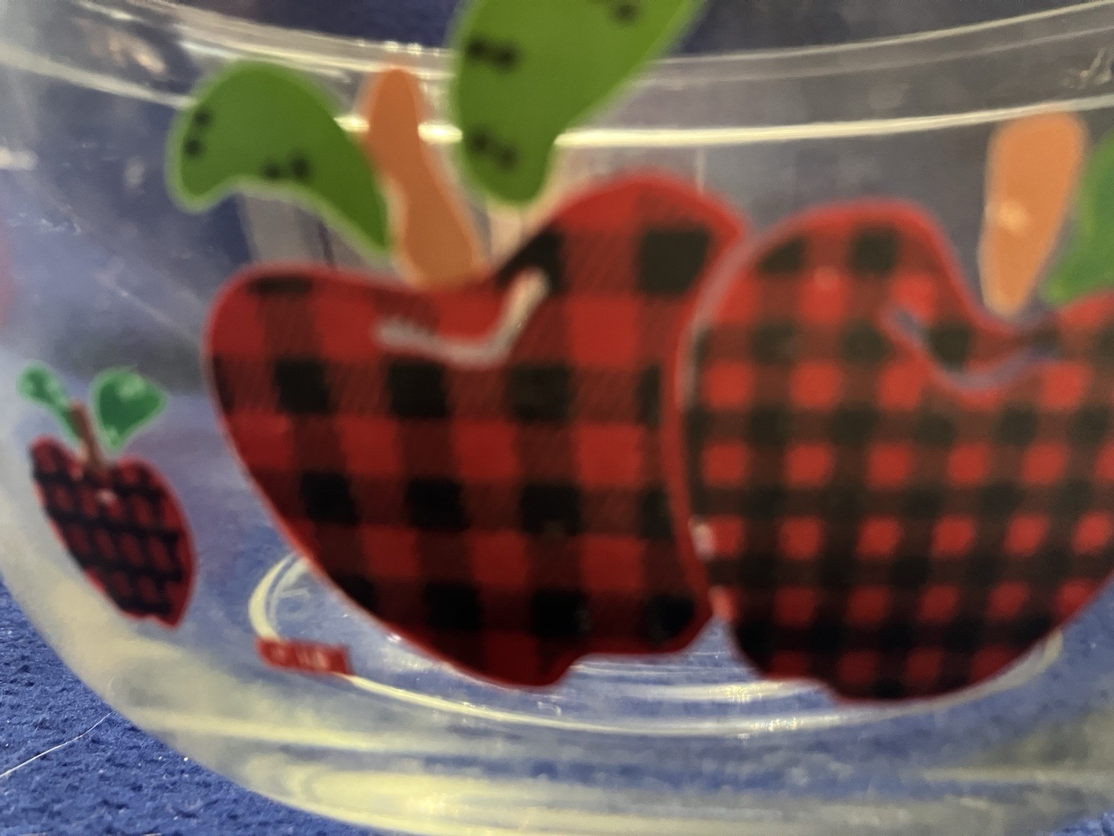 Vintage Anchor Hocking Red & Black Buffalo Plaid 2.5 qt Mixing Bowl, 1980s