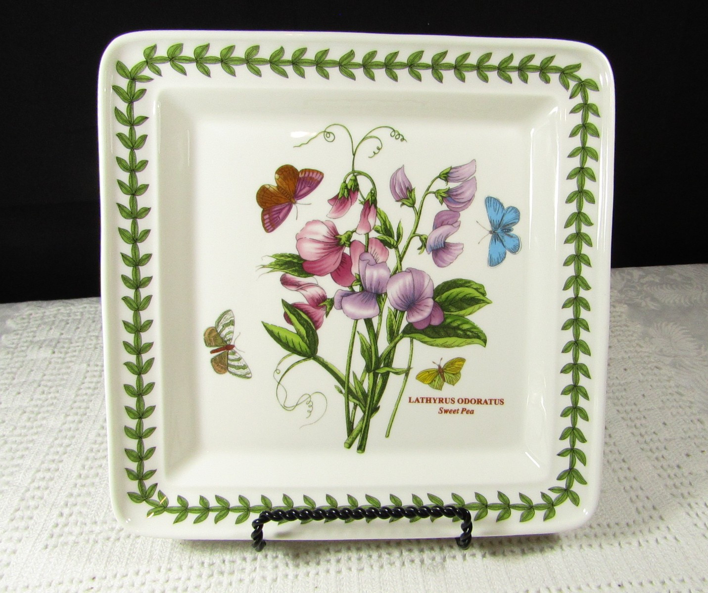 Set of 3 Portmeirion Botanic Garden 8″ Square Salad Dessert Plates EUC