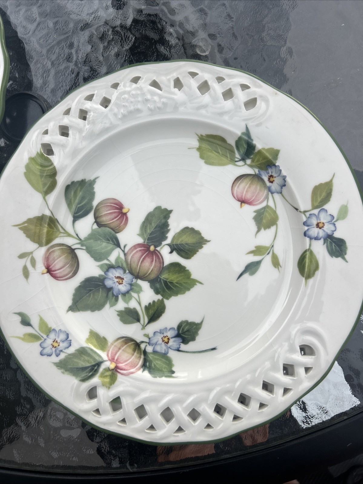 CRAZED Tiffany Brunelli 5 Dinner fruit and Leaves See Description/Photos