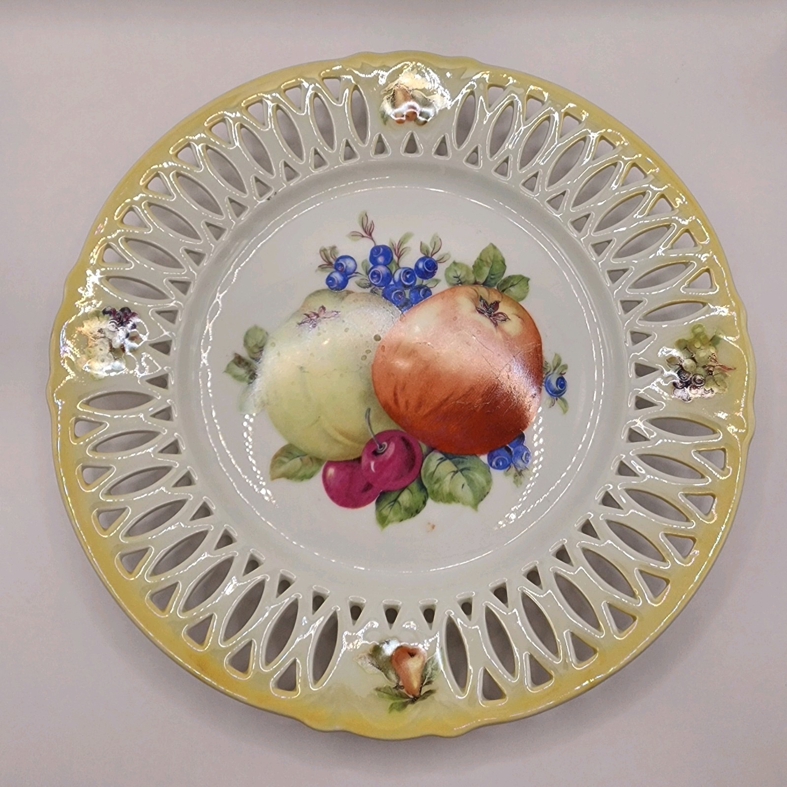 Cico, Bavaria Germany porcelain. Vintage, Pre 1950, Set of 2 plates, fruit