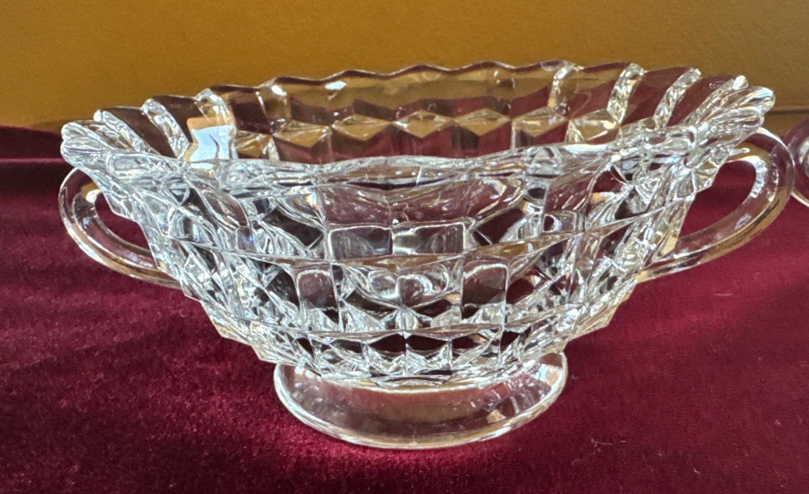 Set of 2 RARE Vintage Fostoria American Footed CREAM SOUP Bowl 4 7/8”